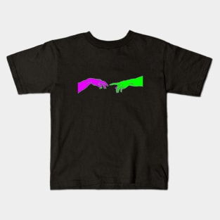 Creation of Adam Neon Kids T-Shirt